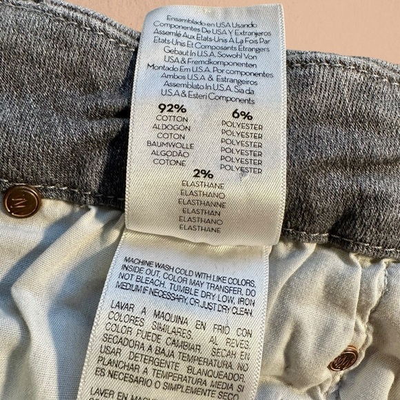 MOTHER Denim ‘The Looker’ Ankle Fray Skinny Jeans in “All Nighter” Gray Size 26 - Picture 10 of 16